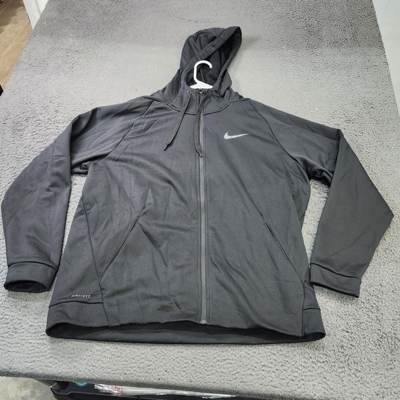 Nike Other - Nike Dri-FIT Hoodie Mens XL Black Full Zip Fleece Athletic Sweatshirt Running